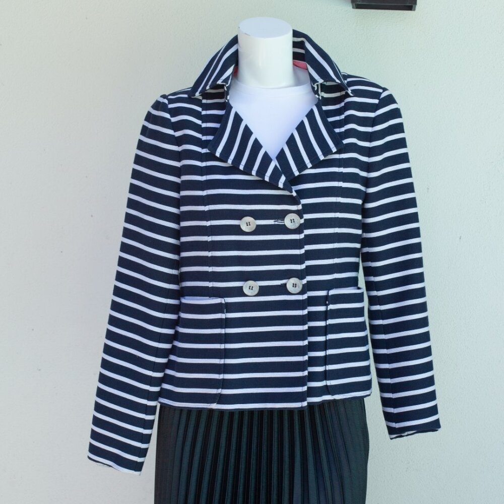 Nanette Lepore Striped Peplum Jacket Size 6